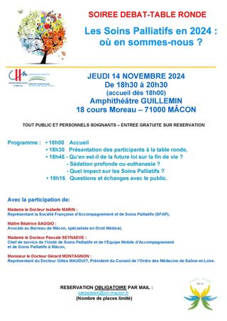 Affiche soirée débat-table ronde
